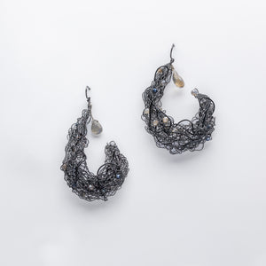 Woven Crescents with Moonstone