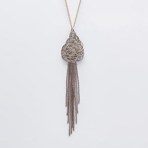 Spun Teardrop Fringe Pendant