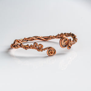 Copper Twist Spiral Bracelet