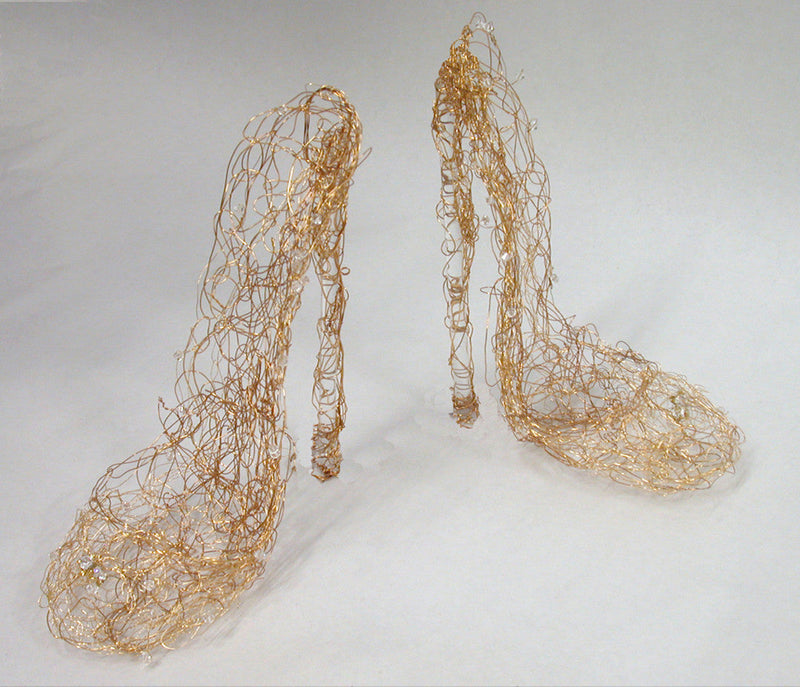 Black Wire Art Heels ~ Noctis Cataracta Shoes (Nighttime Waterfall Sho –  Susan Freda Studios & Arn Krebs Arts
